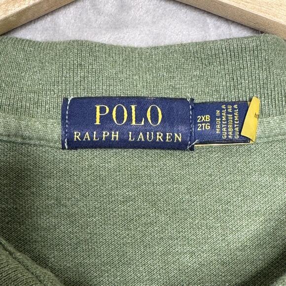 Polo Ralph Lauren Polo Shirt Mens 2XB Green Heather Embroidered Pony Big Tall - Picture 4 of 8